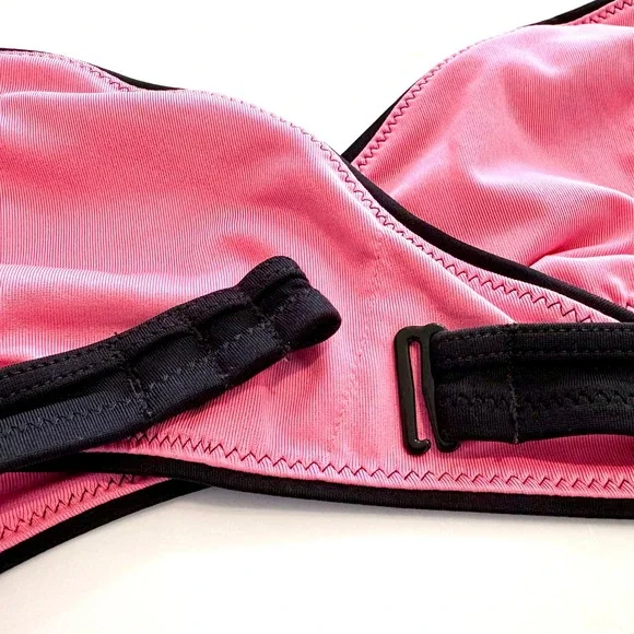 Victoria's Secret PINK Black Cutout Bikini Set Pink Lining Halter Wrap Y2K – XS - Picture 4 of 10